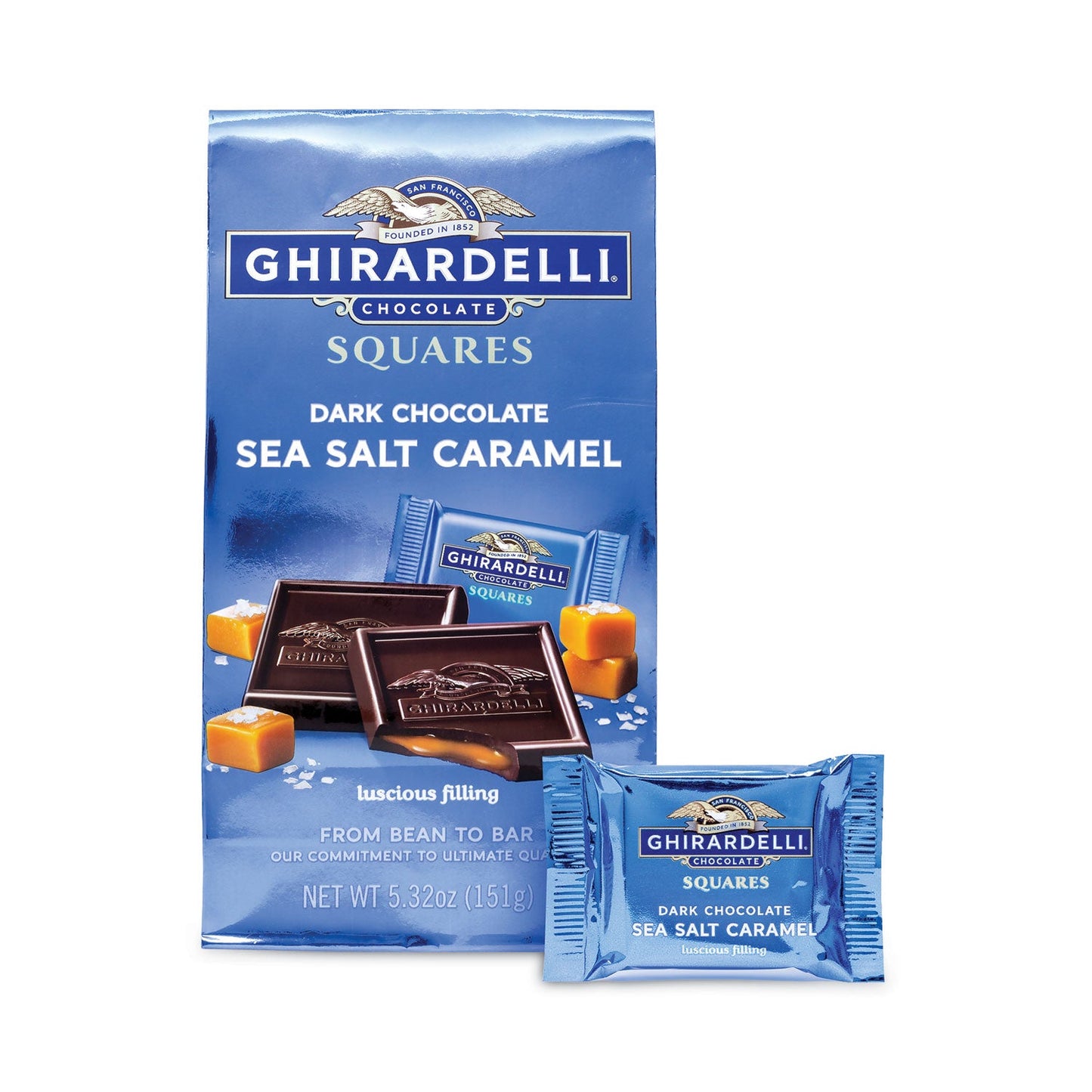 Ghirardelli® Dark and Sea Salt Caramel Chocolate Squares, 5.32 oz Packs, 3 Count