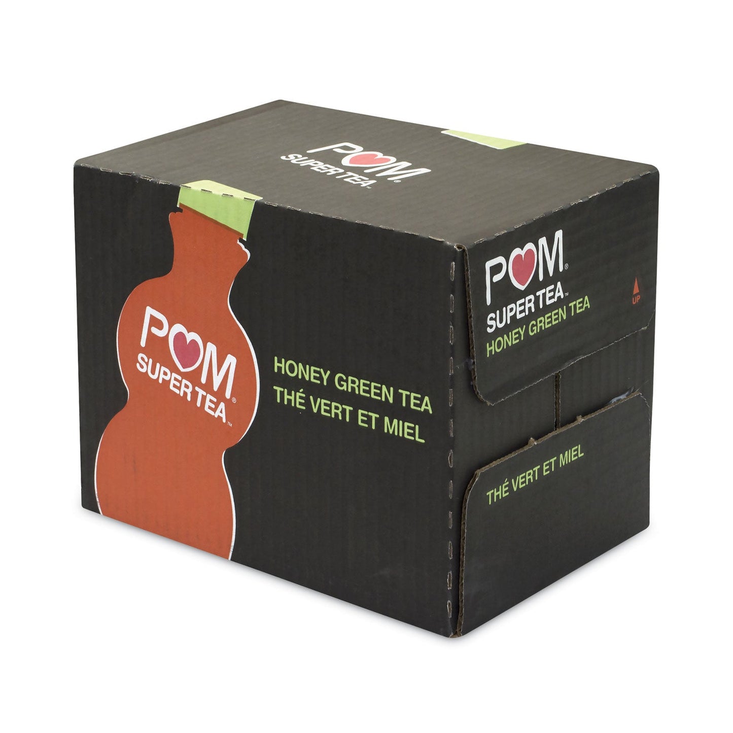 POM Wonderful Antioxidant Super Tea, Pomegranate Honey Green Tea, 12 oz Bottles, 6/Carton