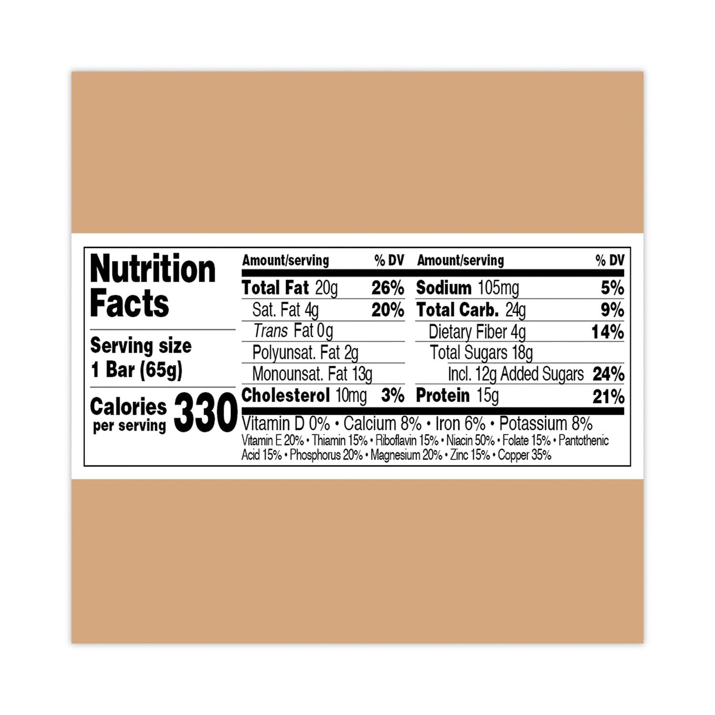Perfect Bar® Refrigerated Protein Bar, Dark Chocolate Peanut Butter with Sea Salt, 2.3 oz Bar, 16/Carton