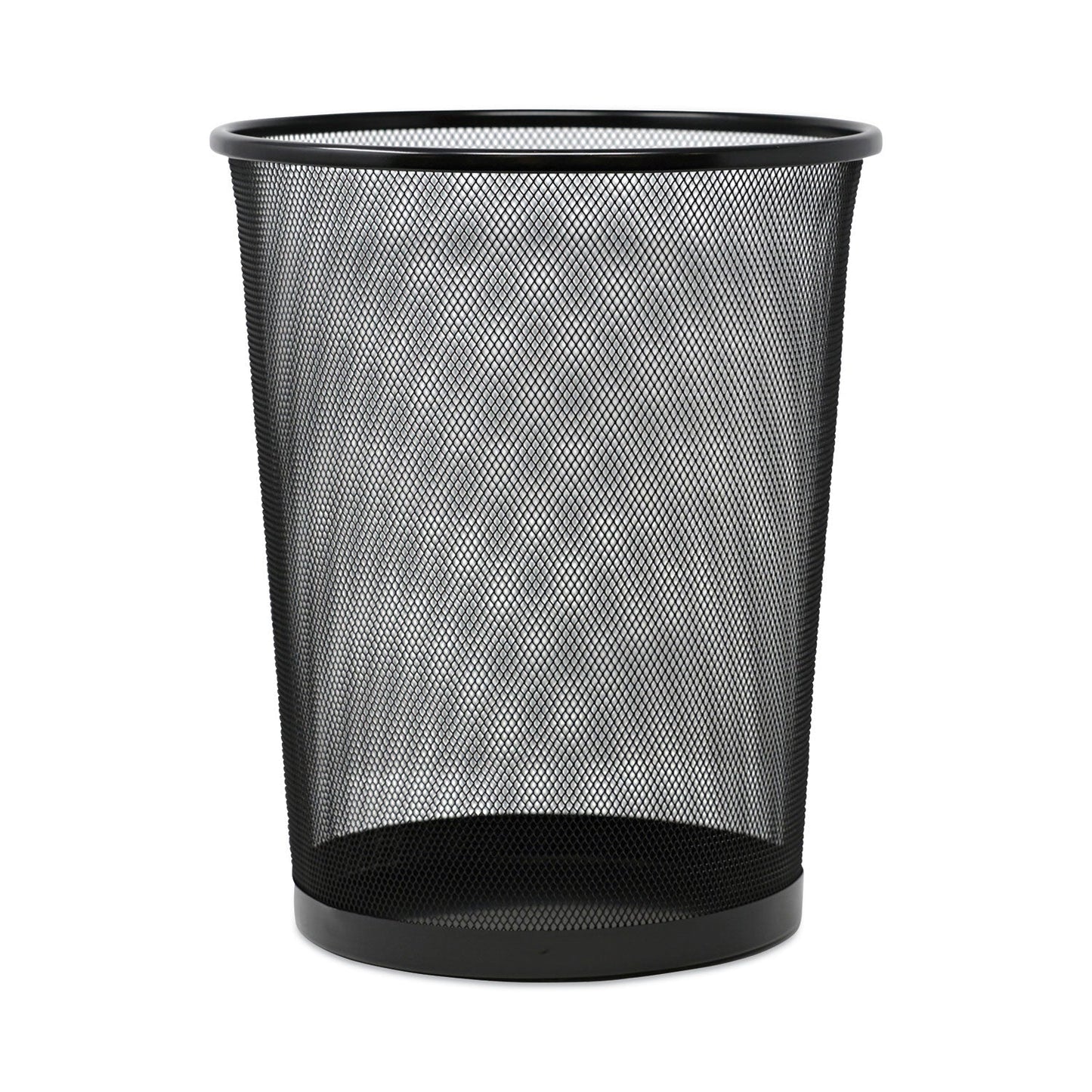 Universal® Mesh Wastebasket, 18 qt, Steel Mesh, Black