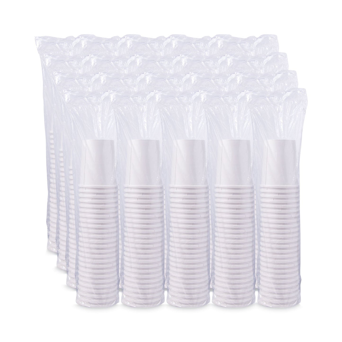 SOLO® Flexstyle Double Poly Paper Containers, 32 oz, White, Paper, 25/Pack, 20 Packs/Carton
