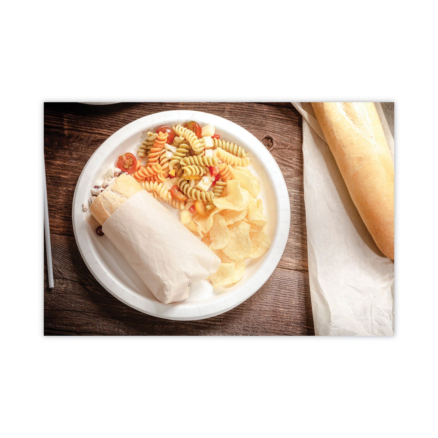 Pactiv Evergreen EarthChoice Pressware Compostable Dinnerware, Plate, Paper, 10" dia, White, 300/Carton