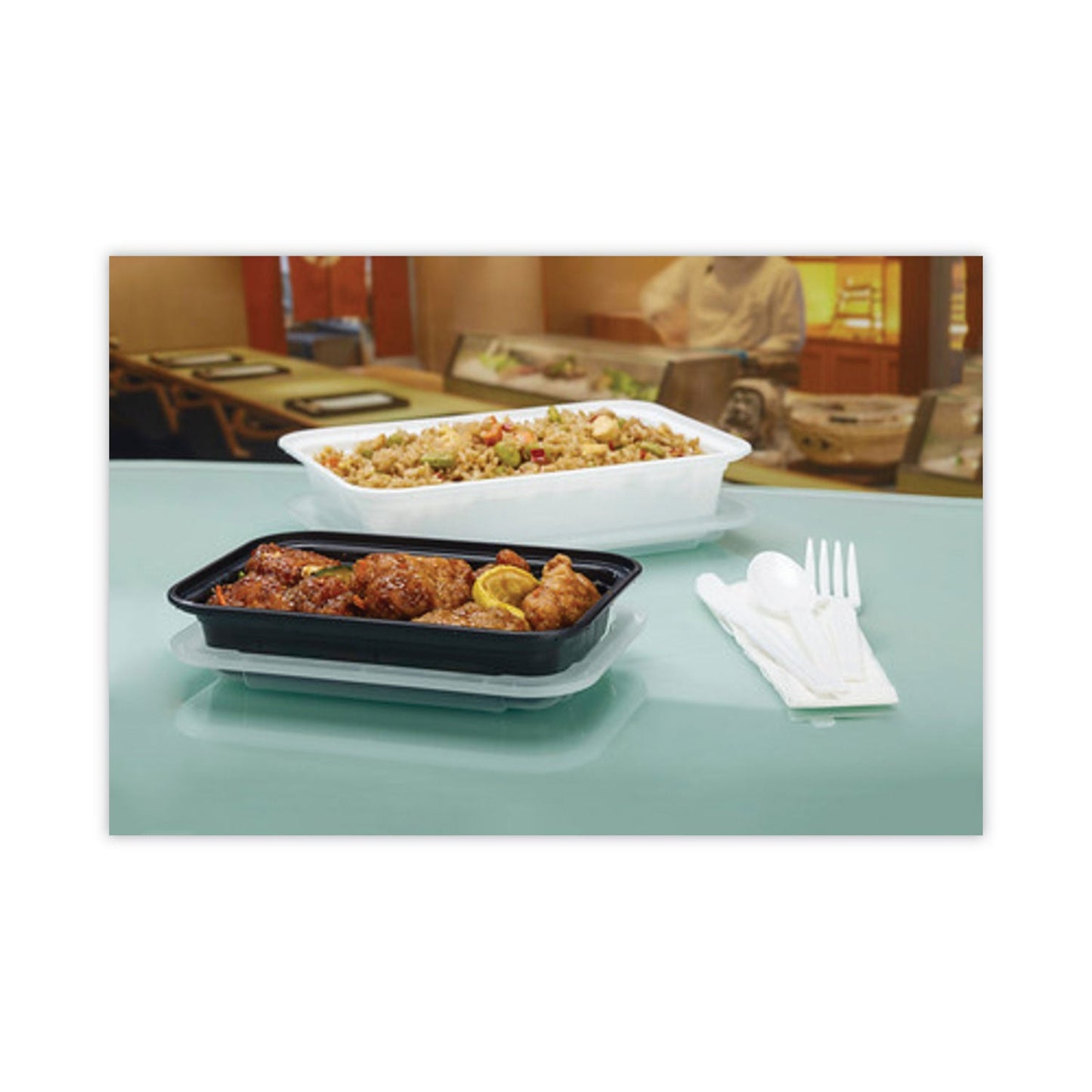 Pactiv Evergreen Newspring VERSAtainer Microwavable Containers, 16 oz, 5 x 7.25 x 1.5, Black/Clear, Plastic, 150/Carton