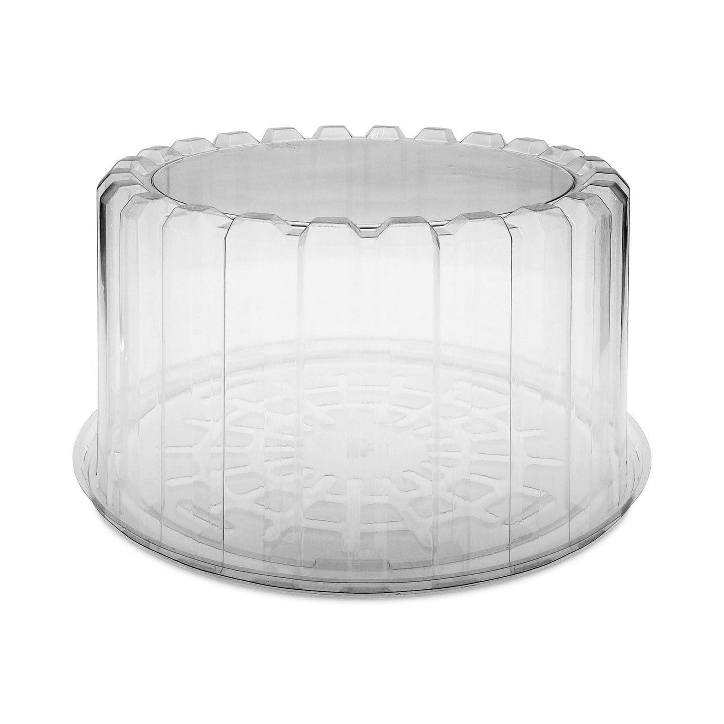 Pactiv Evergreen Plastic Cake Container, Deep 8" Cake Container, 9.25" Diameter x 5" h, Clear, 100/Carton