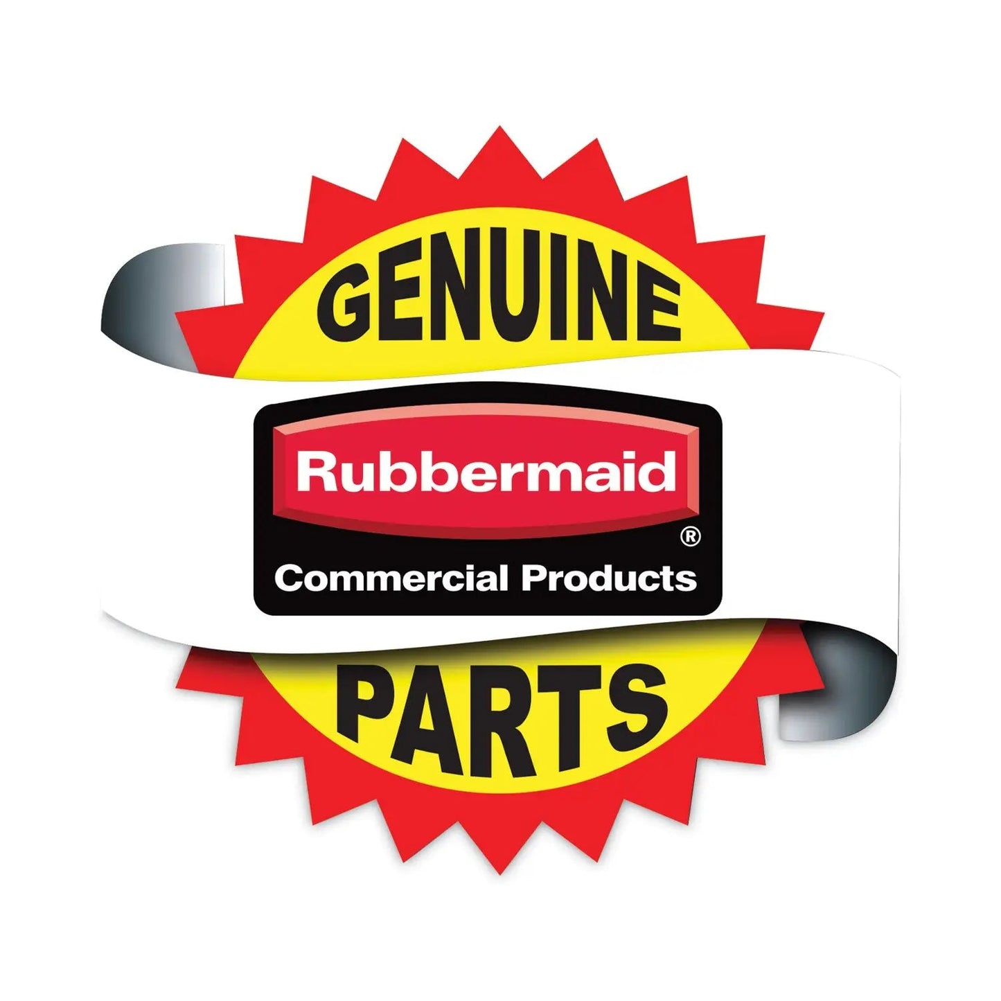 Rubbermaid® Commercial Non-Marking Plate Casters, Swivel Mount Plate, 4" Wheel, Black/Gray/Silver