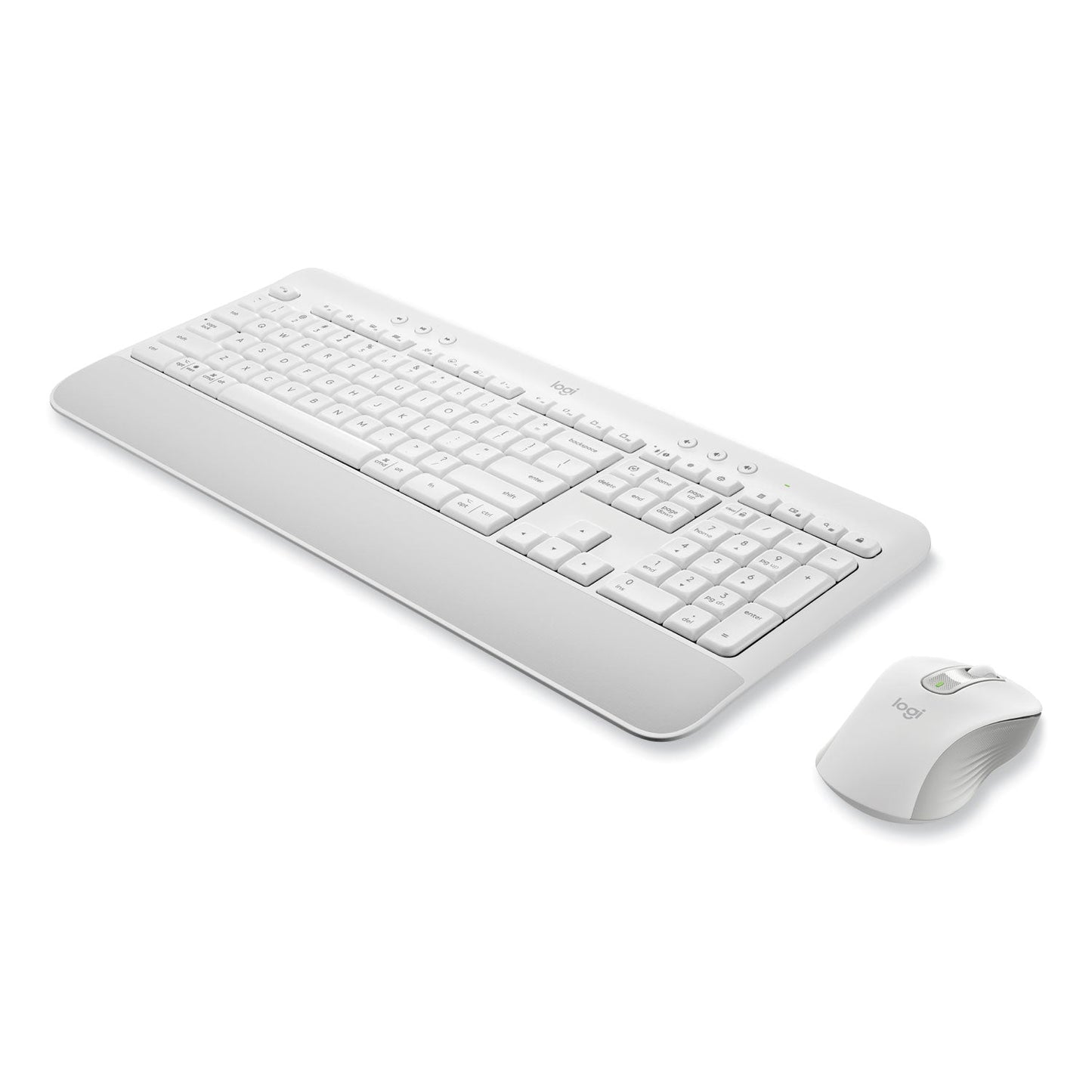 Logitech® Signature MK650 Wireless Keyboard and Mouse Combo for Business, 2.4 GHz Frequency/32 ft Wireless Range, Off White
