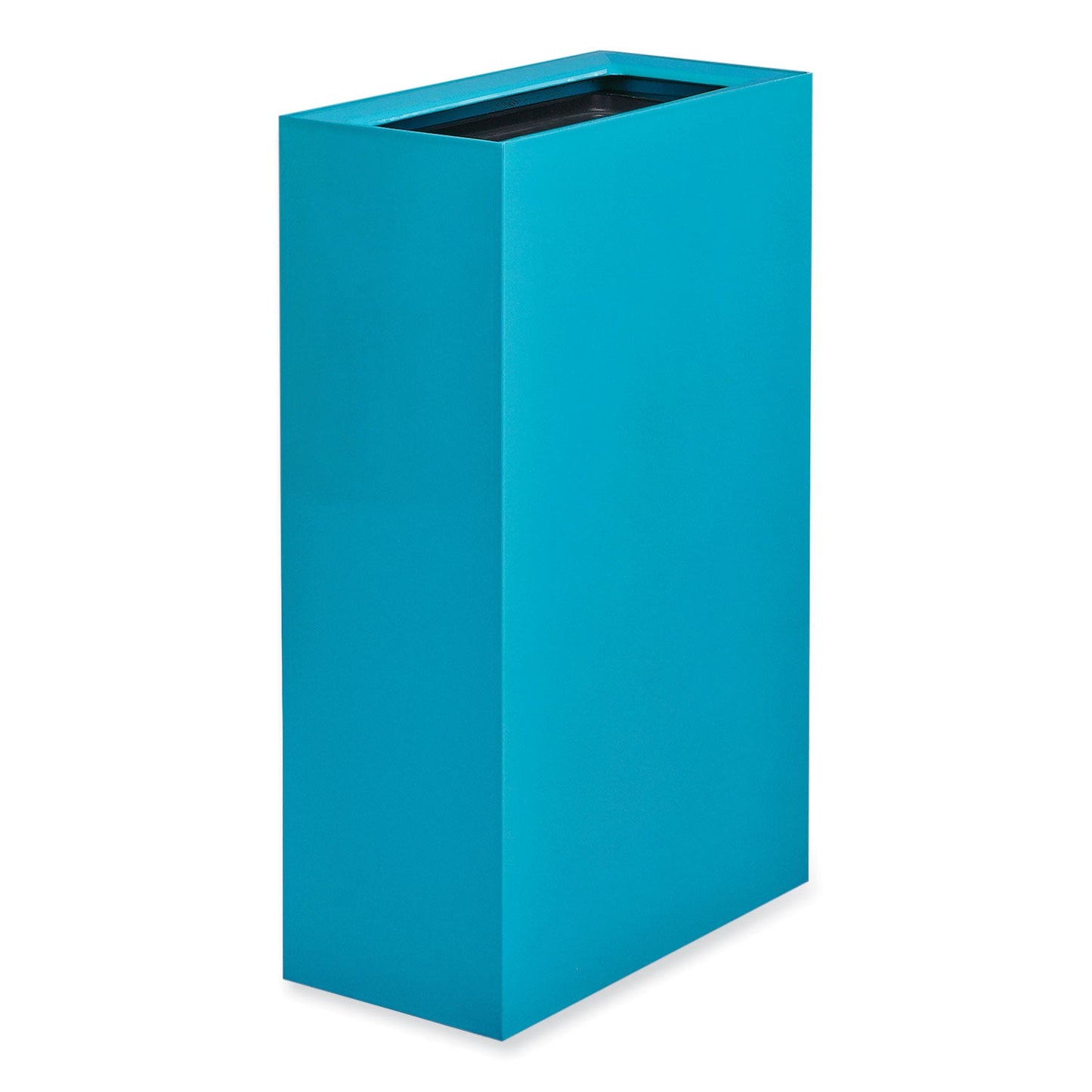 Safco® Mixx Recycling Center Rectangular Receptacle, 29 gal, Steel, Blue