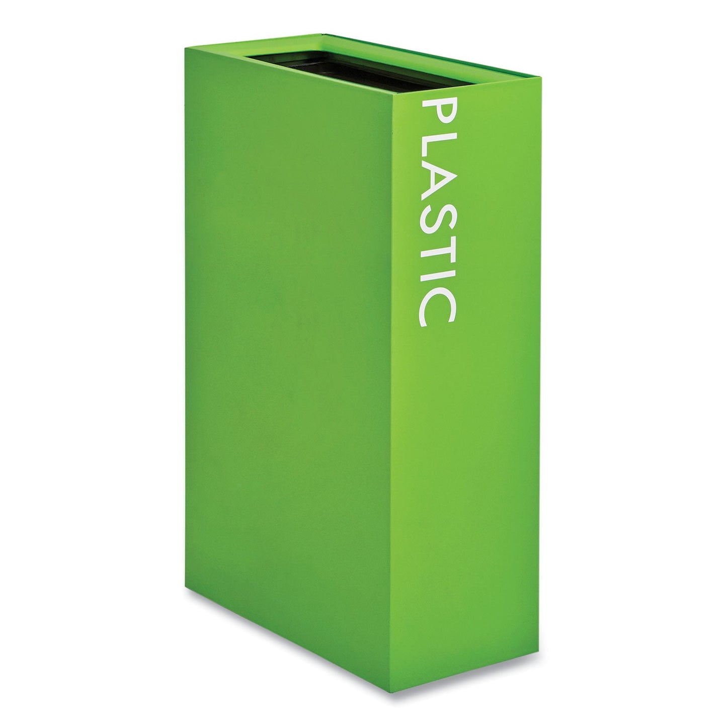 Safco® Mixx Recycling Center Rectangular Receptacle, 29 gal, Steel, Green