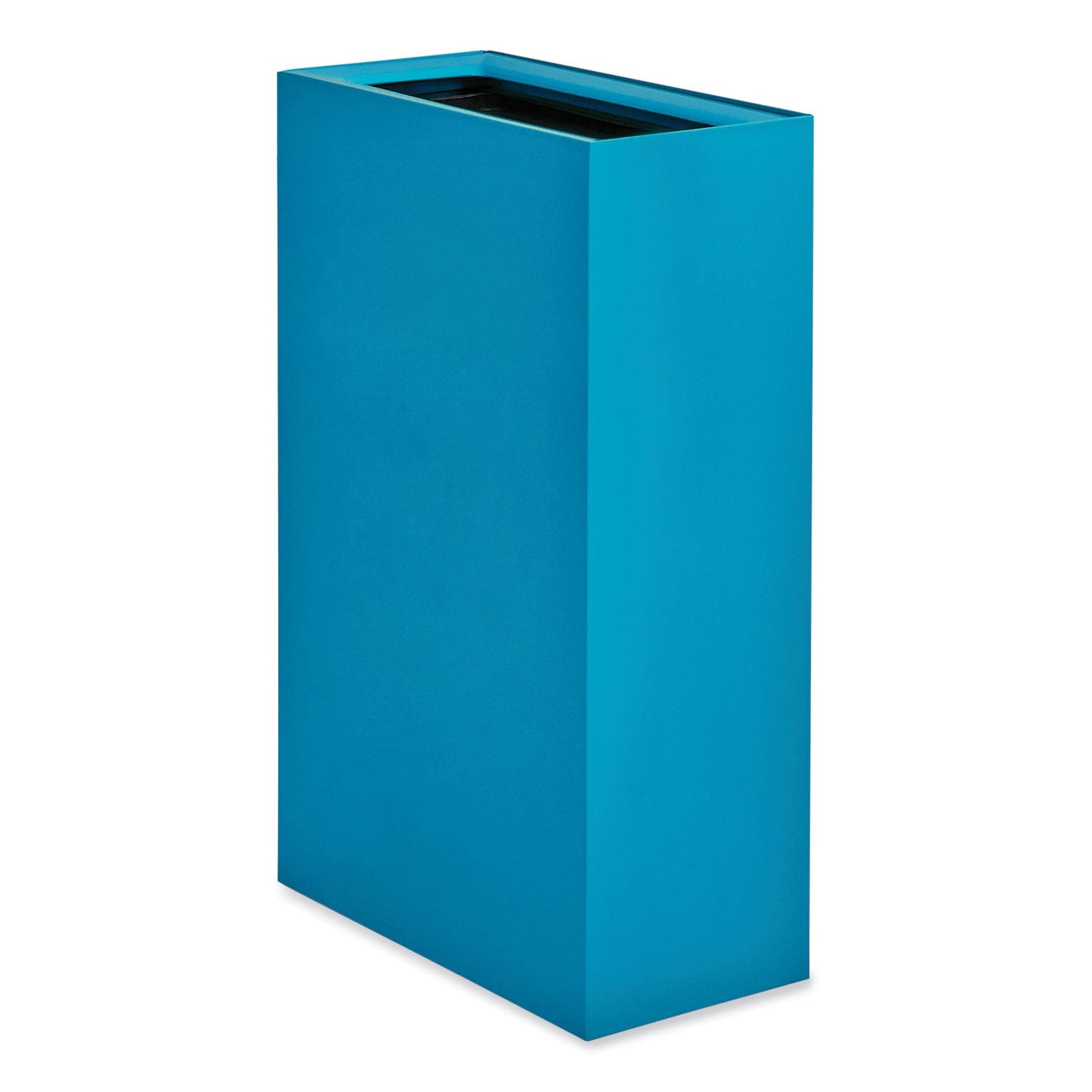 Safco® Mixx Recycling Center Rectangular Receptacle, 29 gal, Steel, Blue