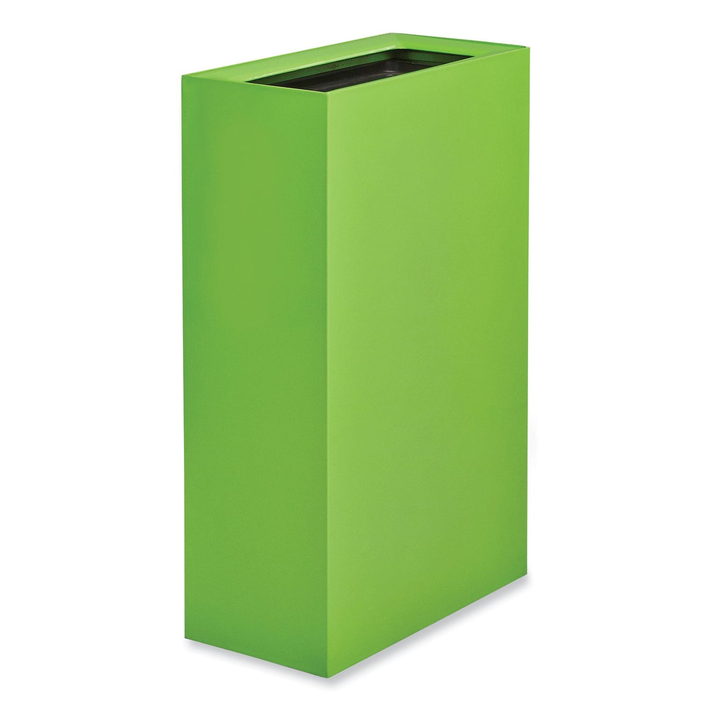 Safco® Mixx Recycling Center Rectangular Receptacle, 29 gal, Steel, Green