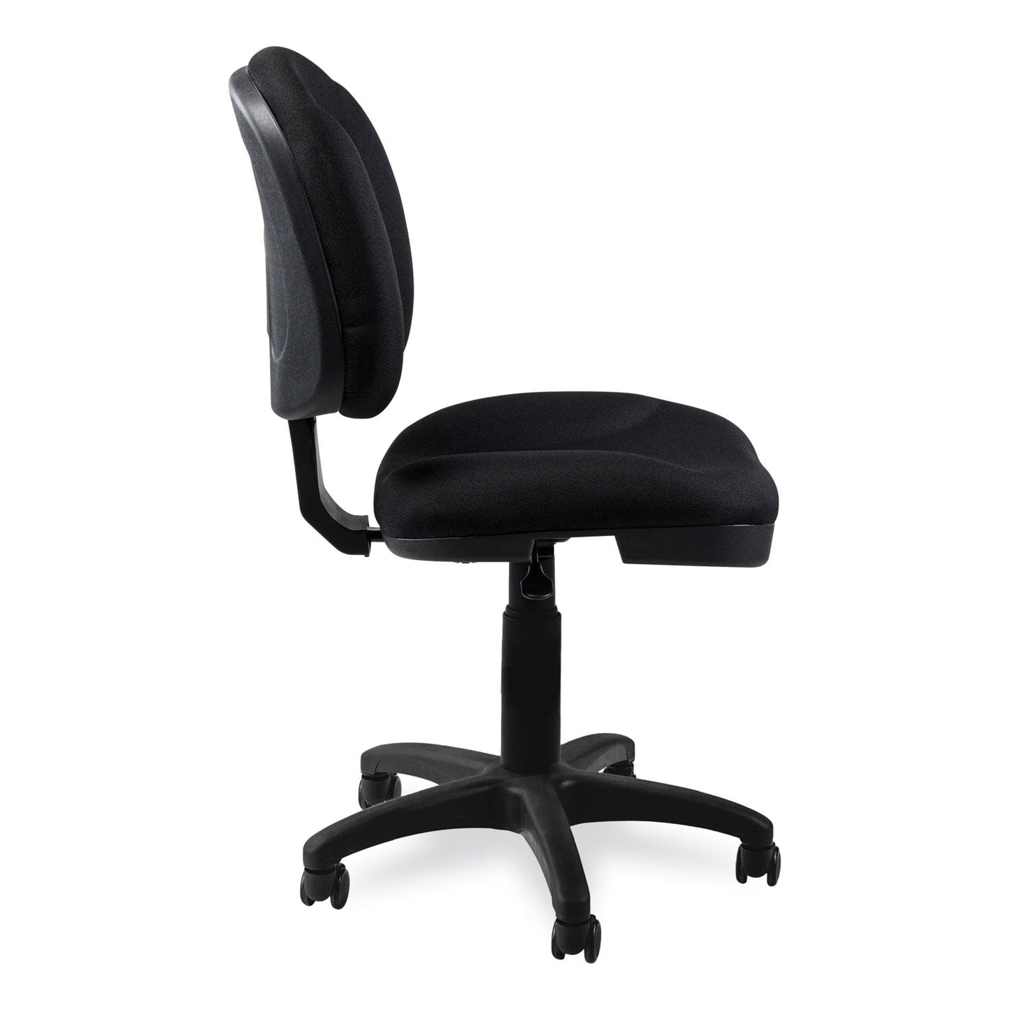 NPS® Comfort Task Chair, Supports Up to 300 lb, 19" to 23" Seat Height, Black Seat, Black Back, Black Base