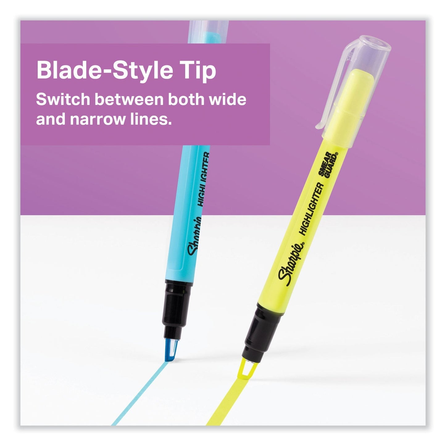 Sharpie® Clearview Pen-Style Highlighter, Assorted Ink Colors, Chisel Tip, Assorted Barrel Colors, 8/pack