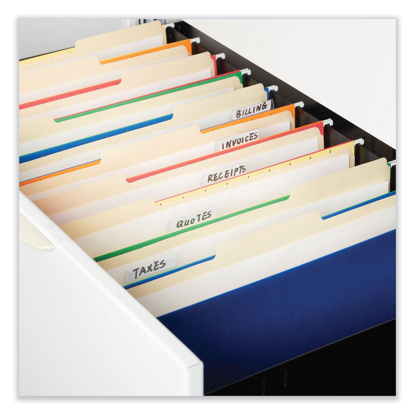 Universal® Top Tab File Folders, 1/3-Cut Tabs: Right Position, Legal Size, 0.75" Expansion, Manila, 100/Box