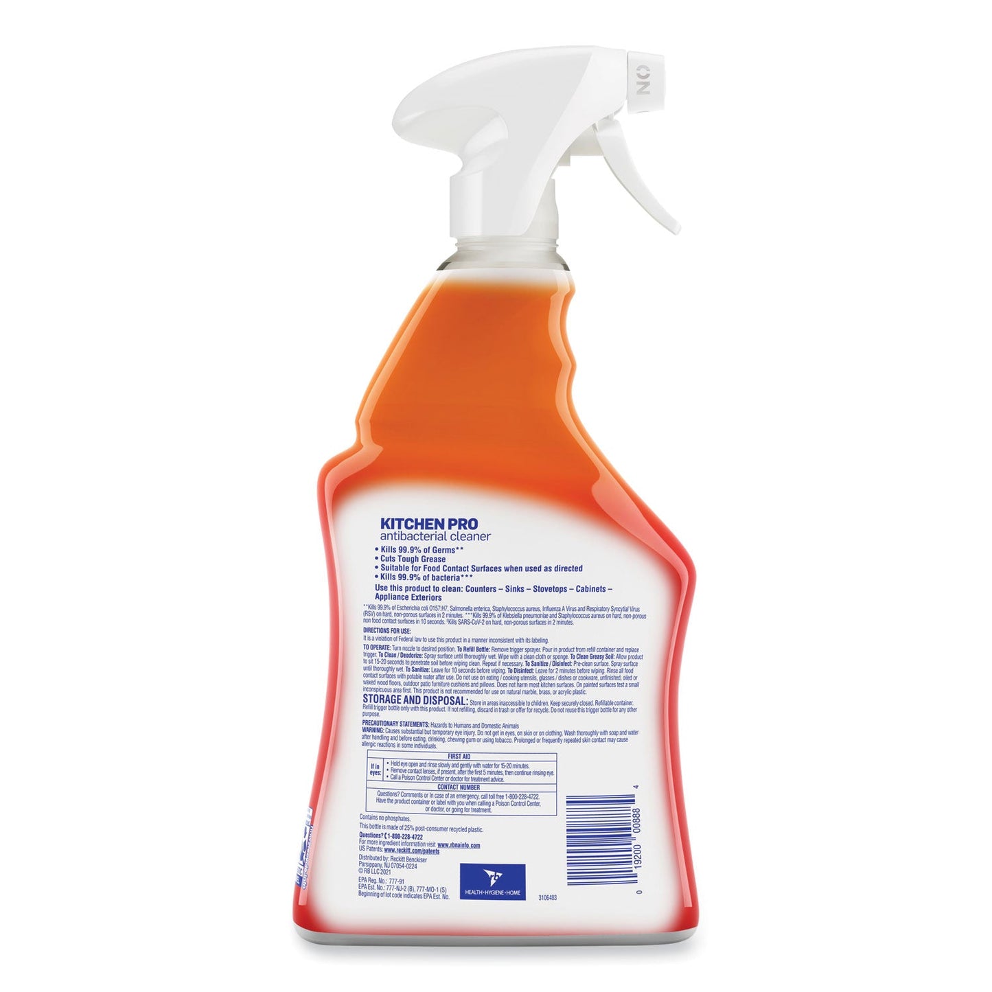 LYSOL® Brand Kitchen Pro Antibacterial Cleaner, Citrus Scent, 22 Oz Spray Bottle