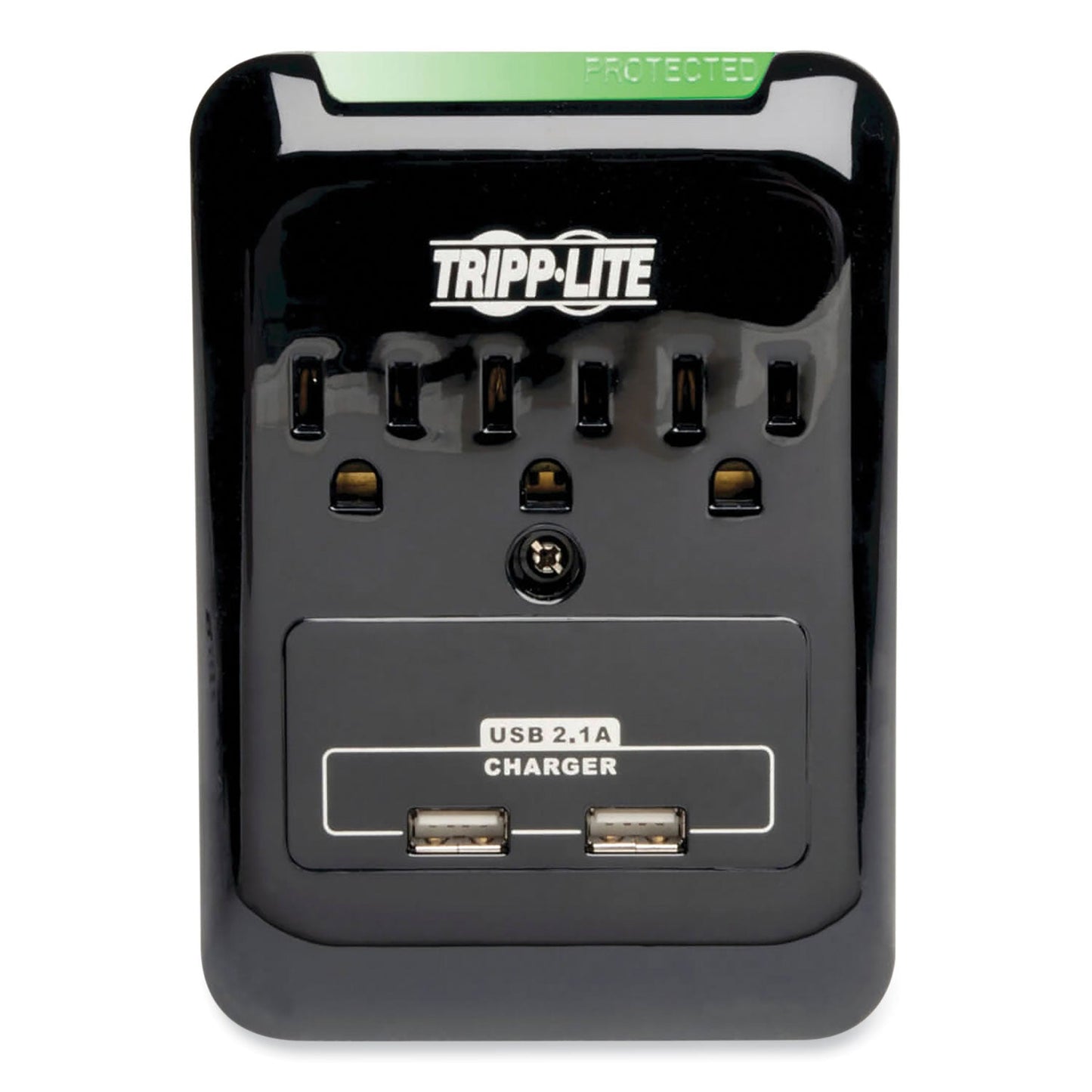 Tripp Lite by Eaton Protect It! Surge Protector, 3 AC Outlets/2 USB Ports, 540 J, Black