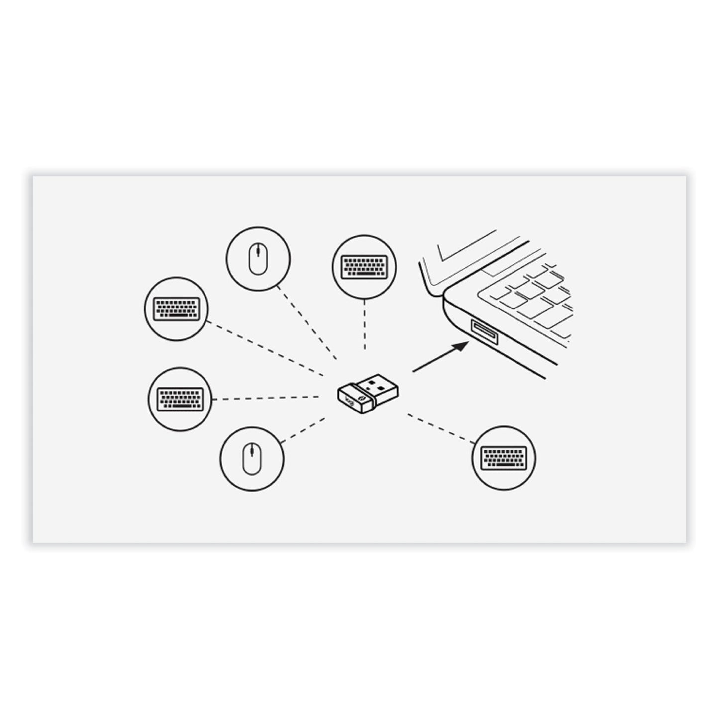Logitech® Logi Bolt USB Receiver, Gray