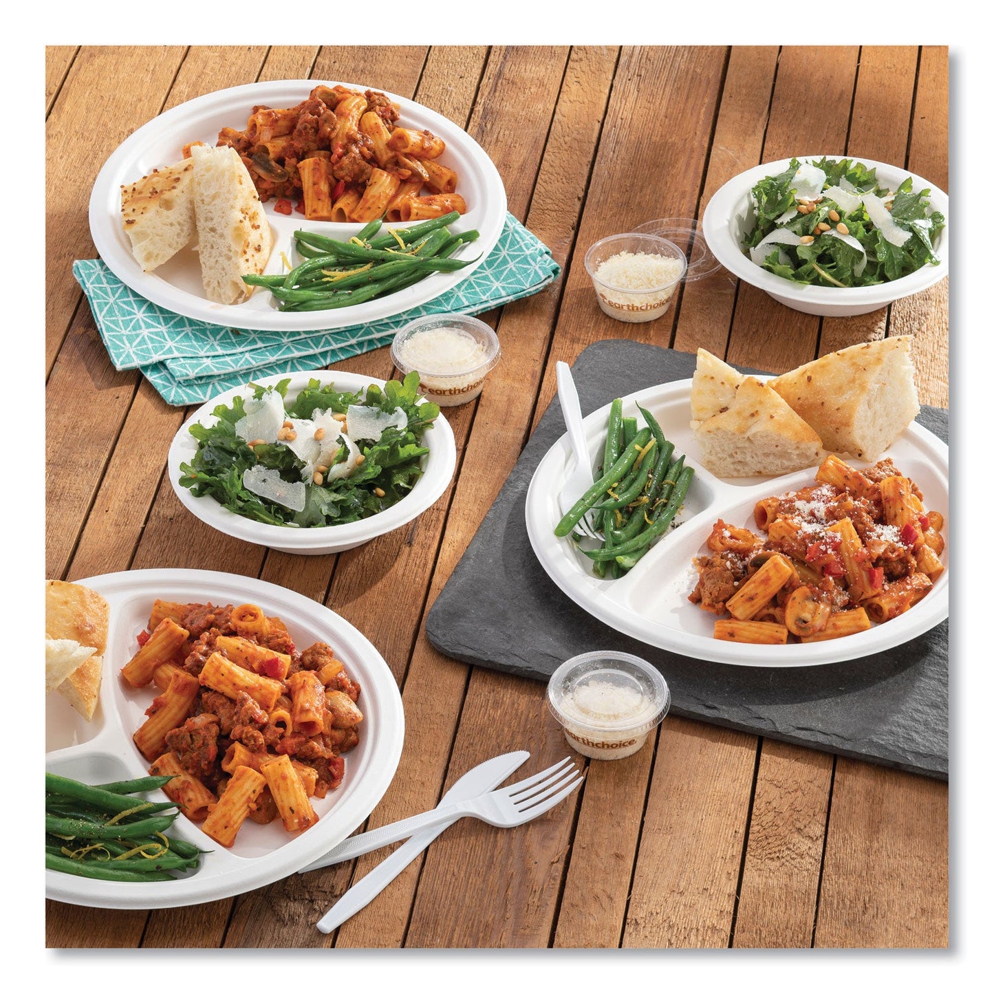 Pactiv Evergreen EarthChoice PFAS Free Compostable Dinnerware, Bowl, Sugarcane, 12 oz, Natural, 1,000/Carton