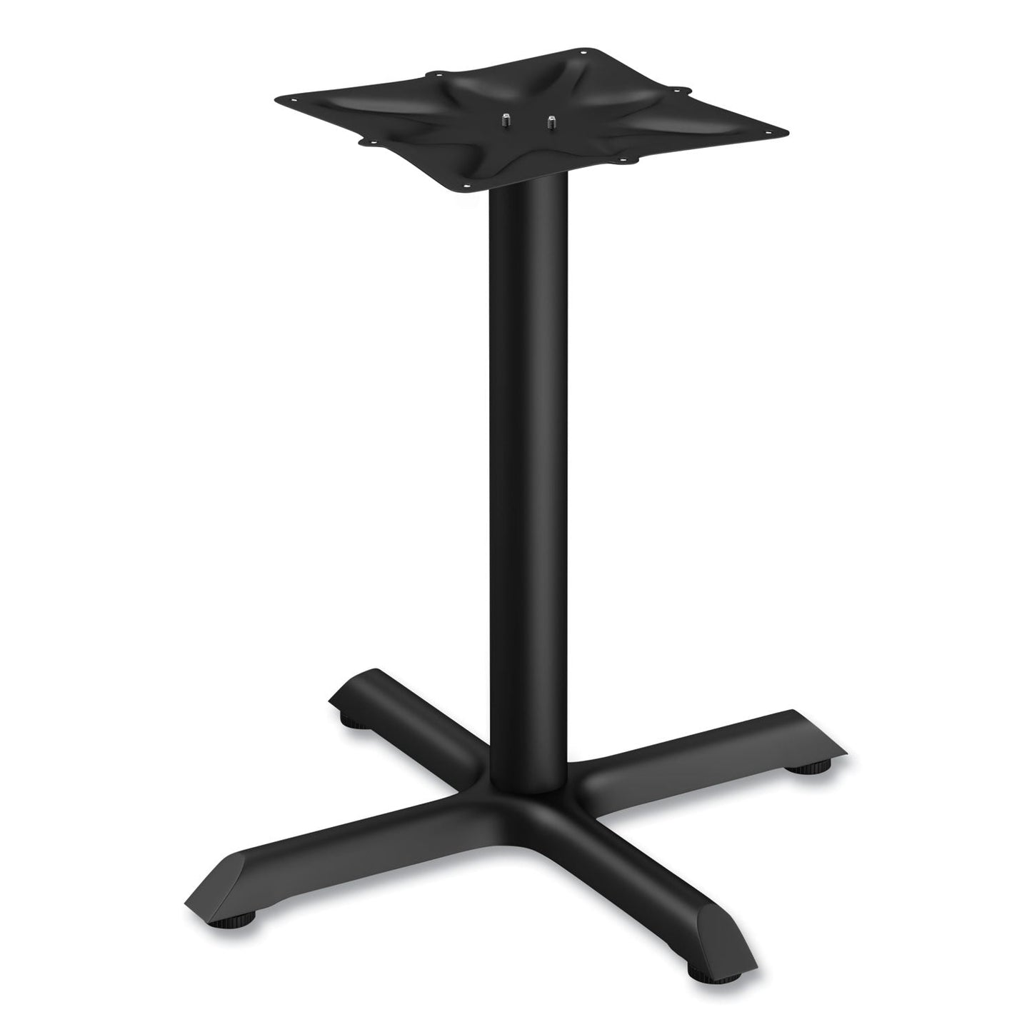 Alera® Alera Hospitality Series Single-Column Bases, 27.5" Diameter, 28.5"h, 300 lb Cap, Steel, Black