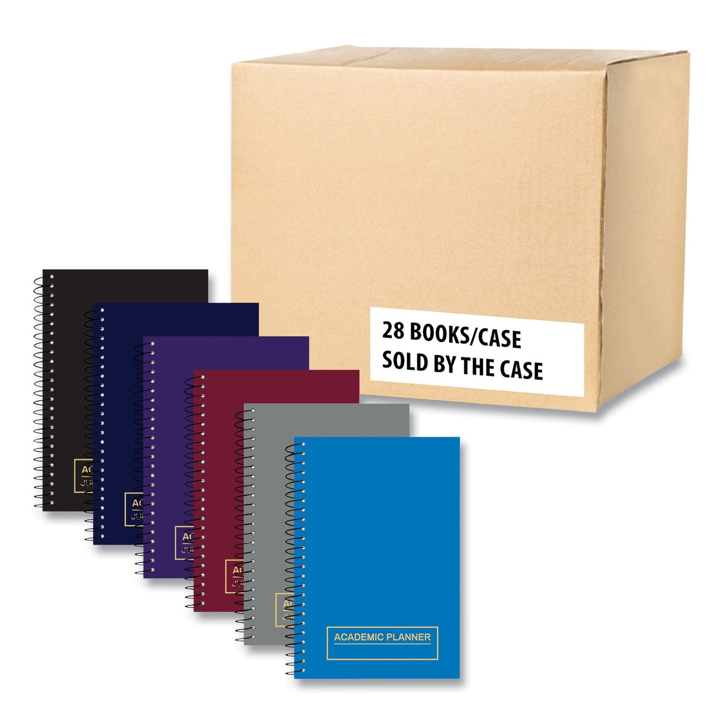 Roaring Spring® Wirebound Academic Weekly Planner, Assorted Cover Colors, 8 x 5.5, 14-Month (July - August) 2023-2024, 28/Carton