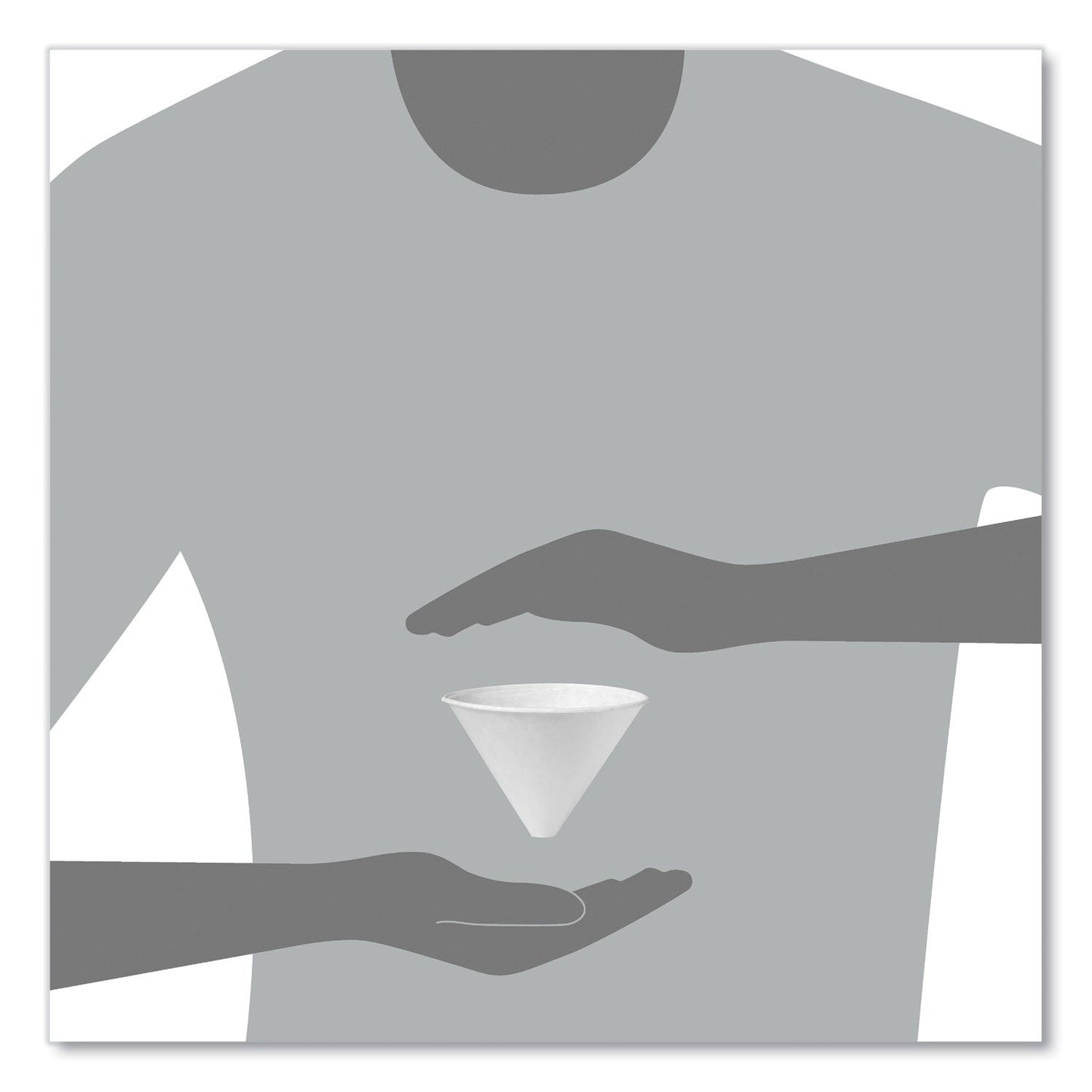 SOLO® Bare Eco-Forward Treated Paper Funnel Cups, 6 oz, White, 250/Bag, 10/Carton
