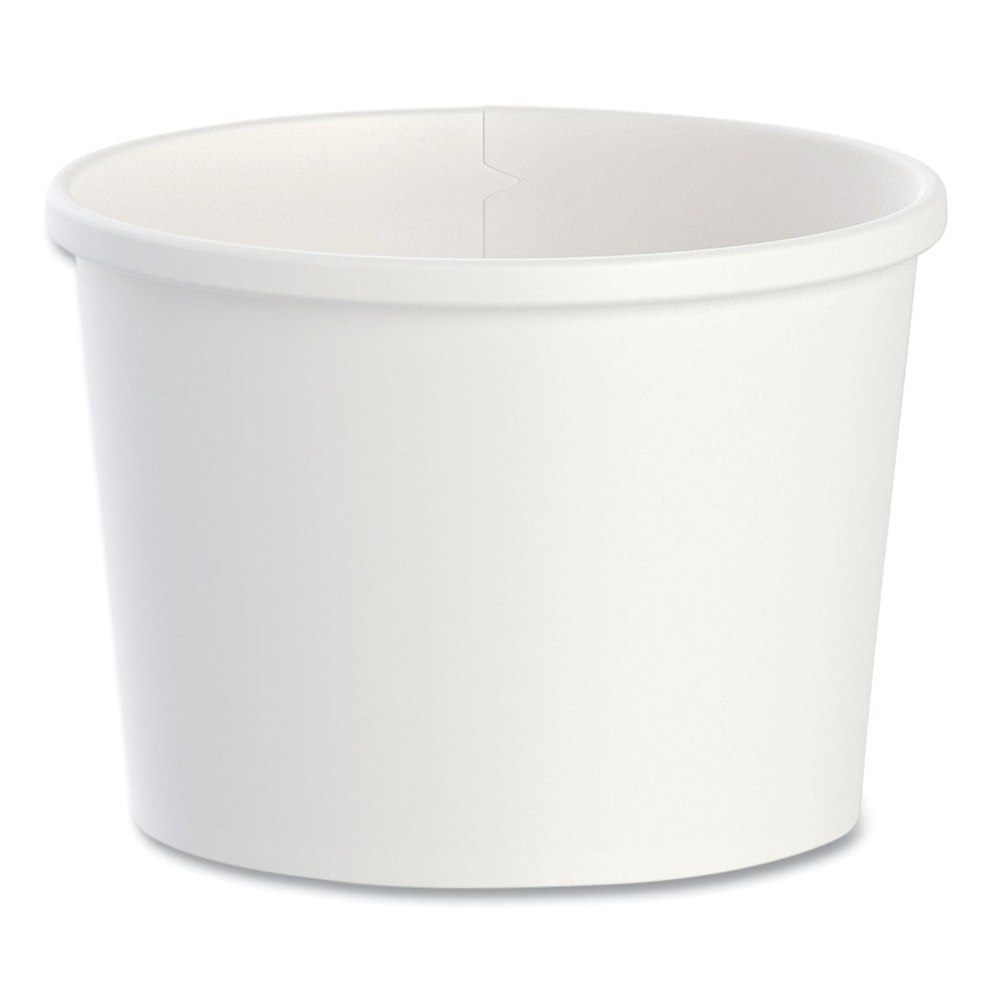 SOLO® Flexstyle Double Poly Paper Containers, 12 oz, 3.6" Diameter, White, Paper, 25/Bag, 20 Bags/Carton
