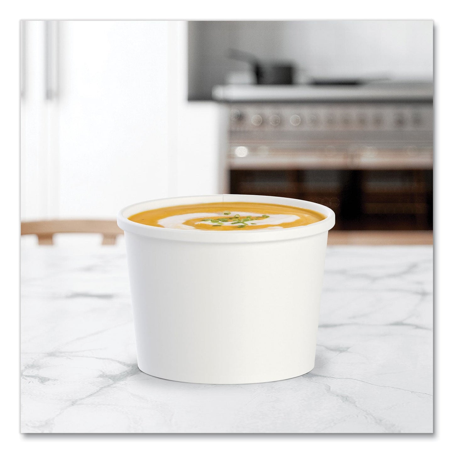 SOLO® Flexstyle Double Poly Paper Containers, 12 oz, 3.6" Diameter, White, Paper, 25/Bag, 20 Bags/Carton