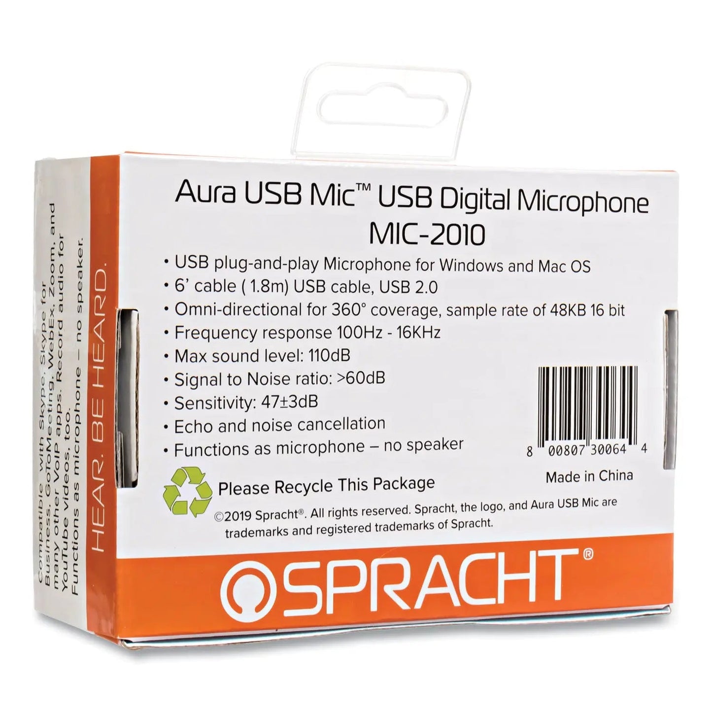 Spracht Mic2010 Digital Usb Microphone, Black