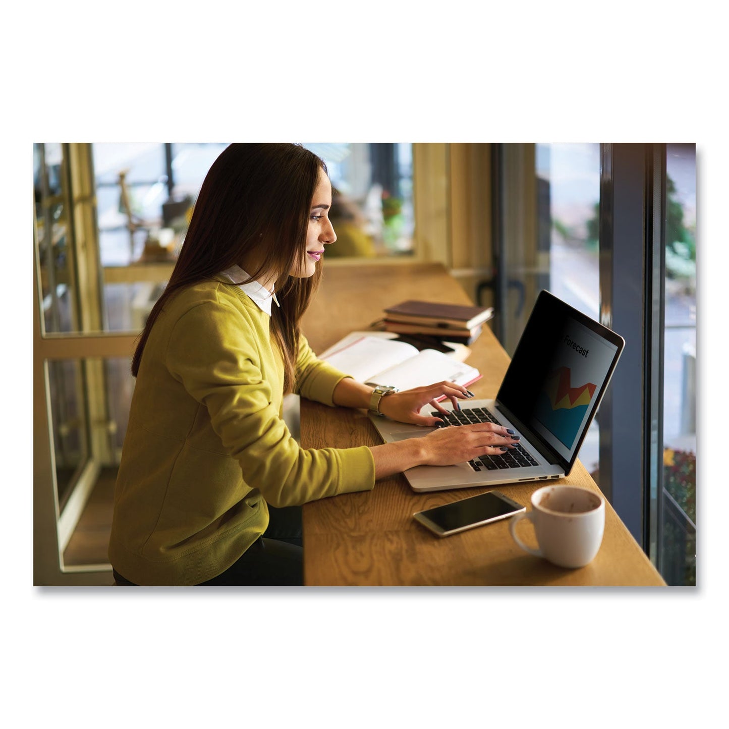 3M™ Bright Screen Privacy Filter, for 16" Laptop, 16:9 Aspect Ratio