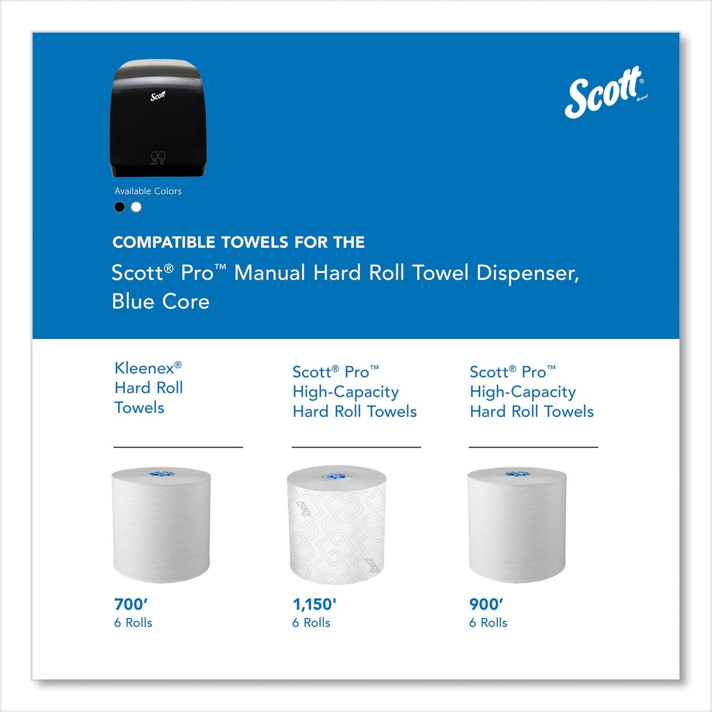 Scott® Pro Mod Manual Hard Roll Towel Dispenser, 12.66 X 9.18 X 16.44, Smoke