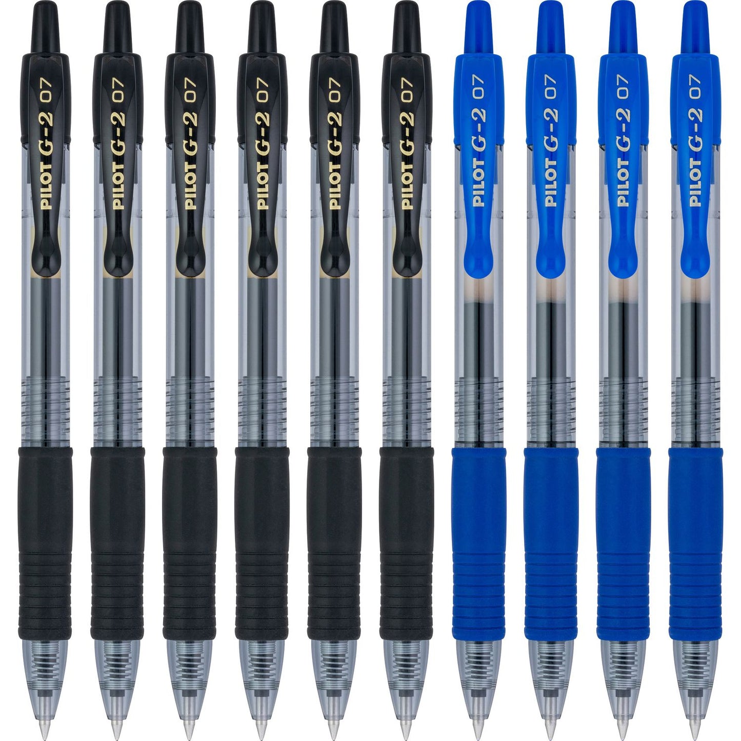 Pilot® G2 Premium Gel Pen, Retractable, Fine 0.7 mm, Assorted Ink and Barrel Colors, 10/Pack