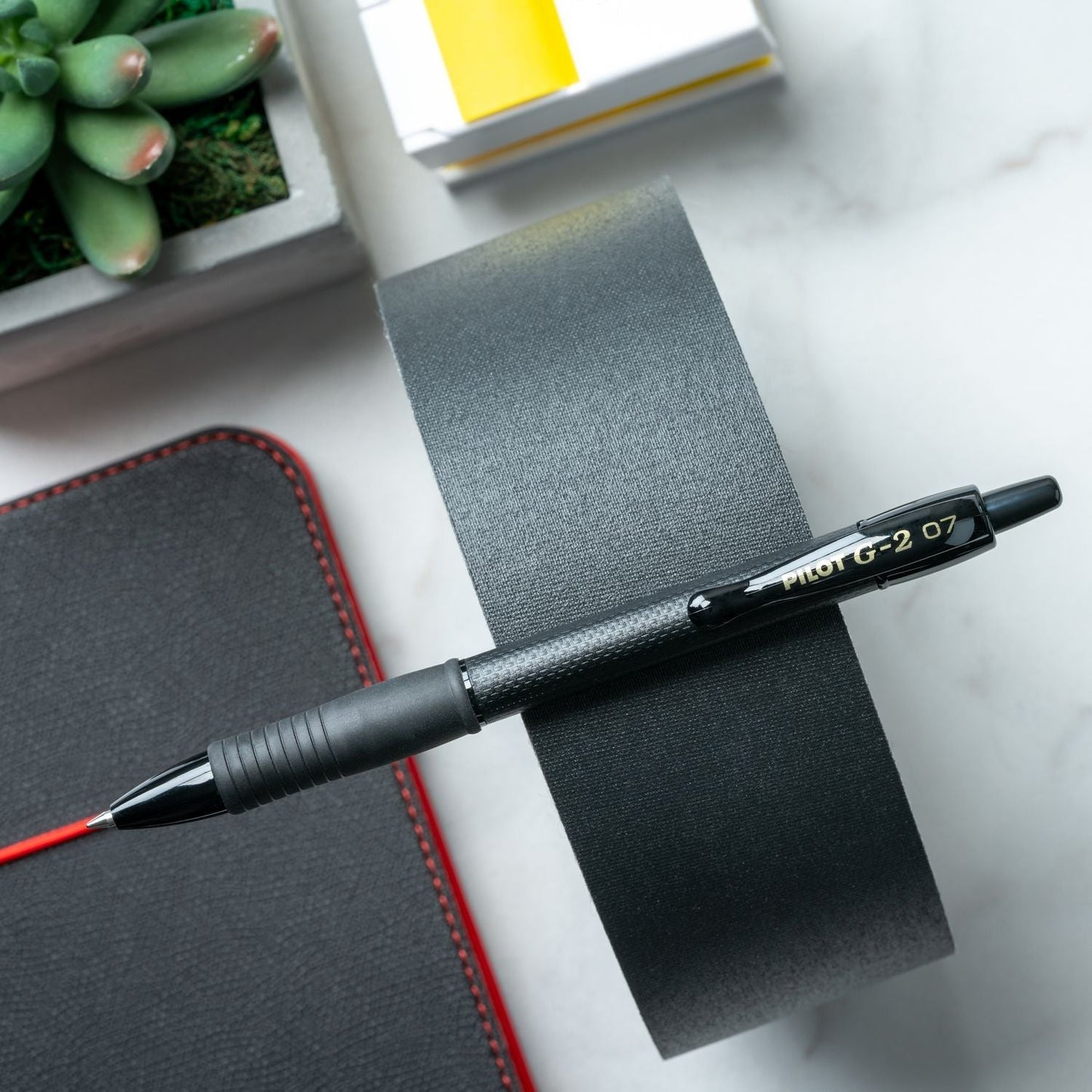 Pilot® G2 Edge Premium Gel Pen, Retractable, Fine 0.7 mm, Black Ink, Black Barrel, Dozen