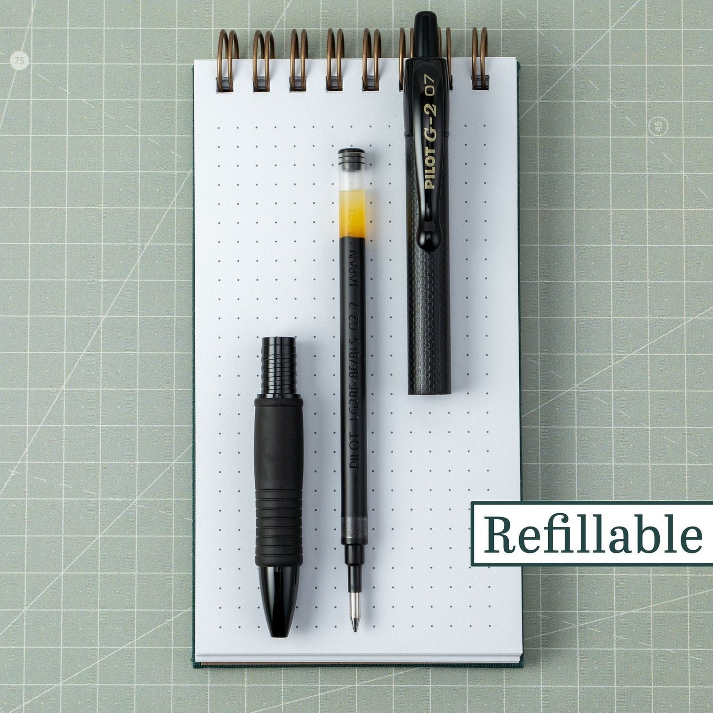 Pilot® G2 Edge Premium Gel Pen, Retractable, Fine 0.7 mm, Black Ink, Black Barrel, Dozen