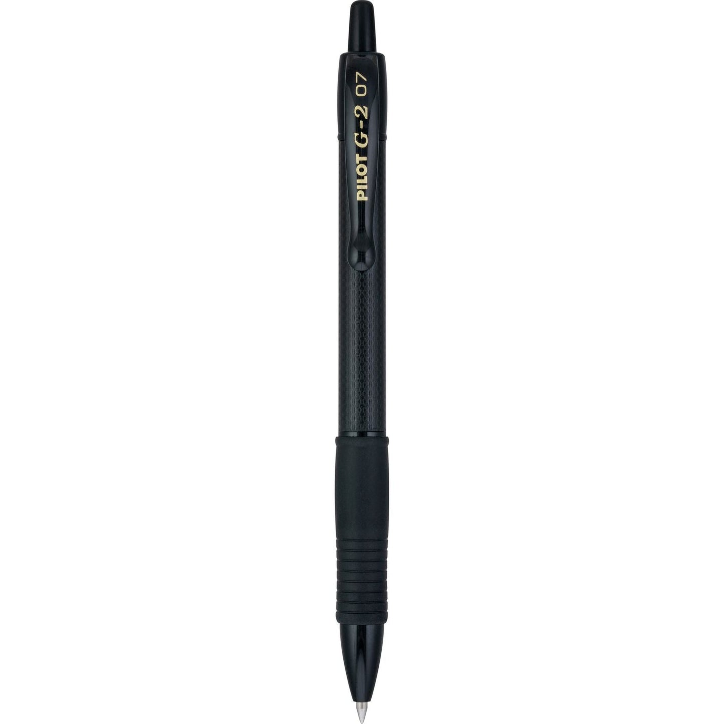 Pilot® G2 Edge Premium Gel Pen, Retractable, Fine 0.7 mm, Black Ink, Black Barrel, 36/Pack