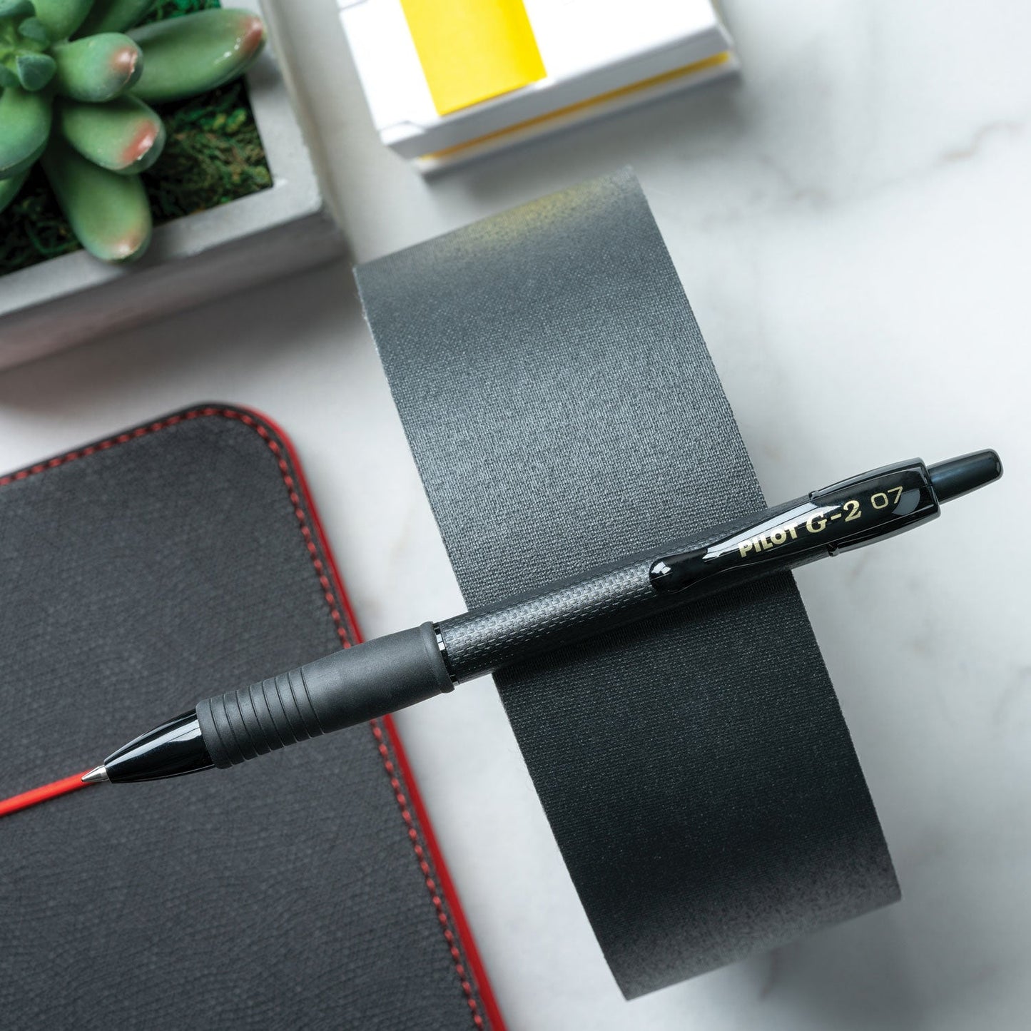 Pilot® G2 Edge Premium Gel Pen, Retractable, Fine 0.7 mm, Black Ink, Black Barrel, 36/Pack