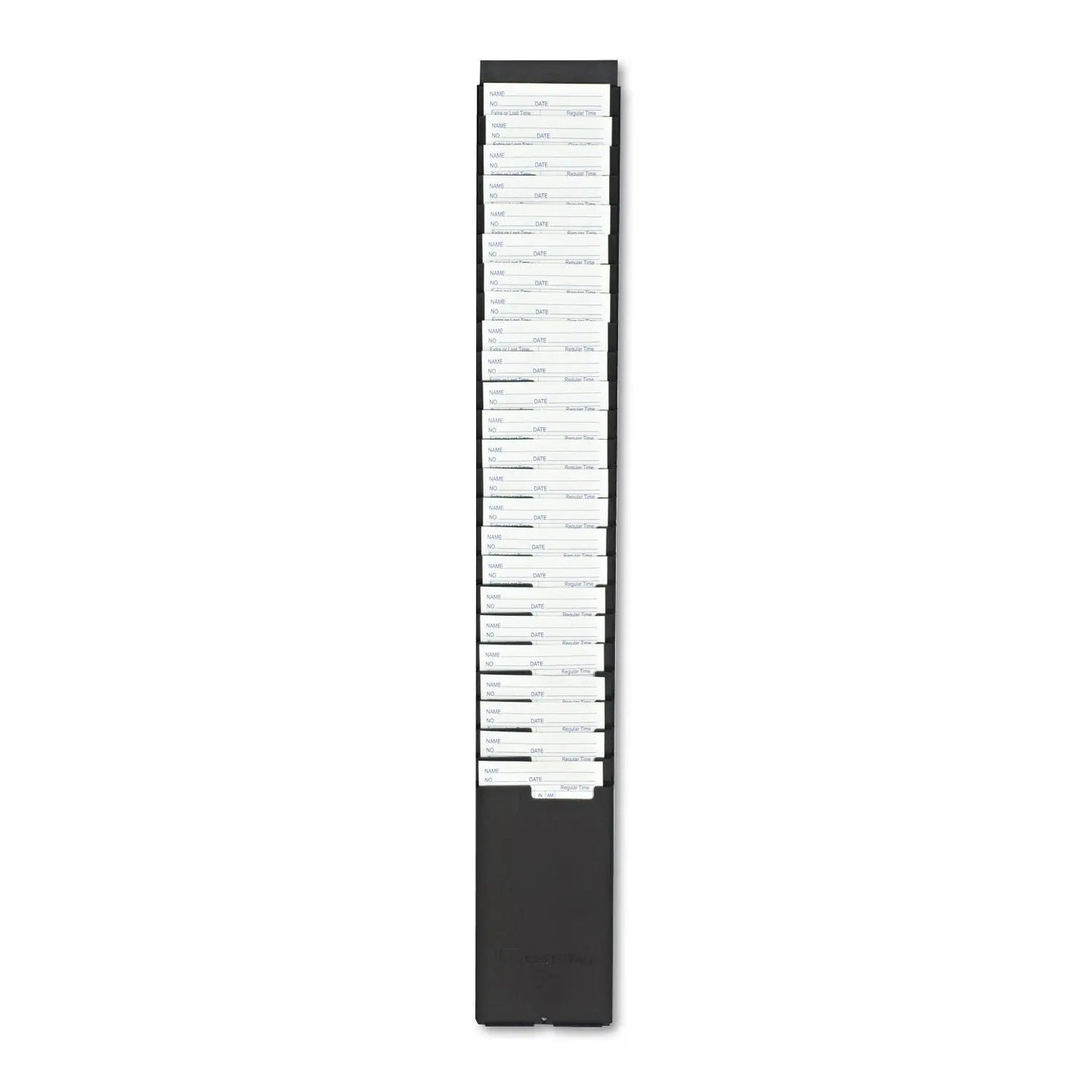 Acroprint® Time Card Rack, 25 Pockets, Plastic, Black