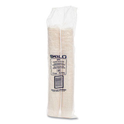SOLO® Paper Portion Cups, 1.25 oz, White, 250/Bag, 20 Bags/Carton
