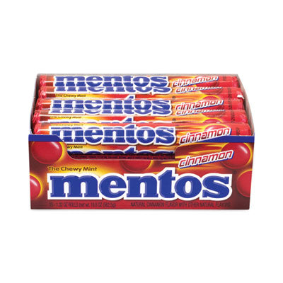 Mentos® Cinnamon Singles Chewy Mints, 1.32 oz, 15 Rolls/Carton