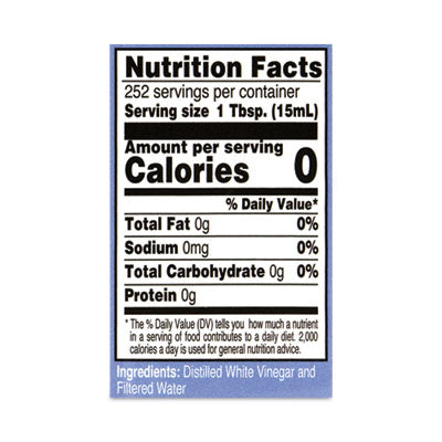 Woeber's® White Distilled Vinegar, 1 gal Bottle, 6/Carton