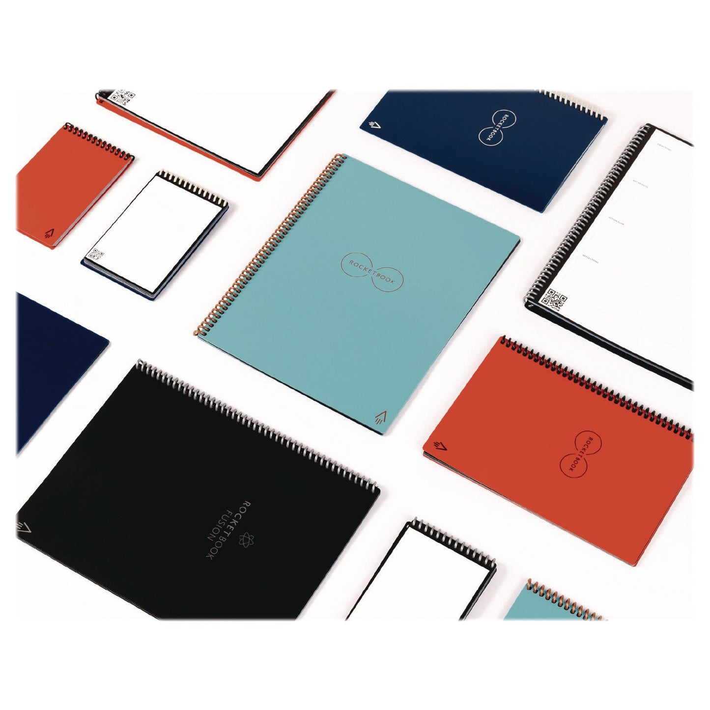 Rocketbook Core Smart Notebook, College Rule, Infinity Black Cover, (18) 8.8 x 6 Sheets