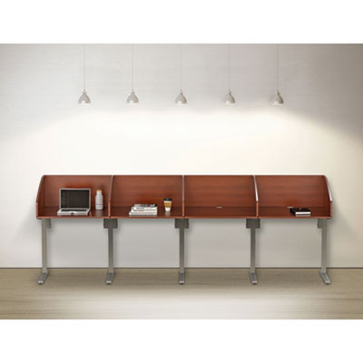 Linea Italia® Study Carrell Starter Unit, 2-Leg, 31.25 X 23.5 X 45.25, Cherry