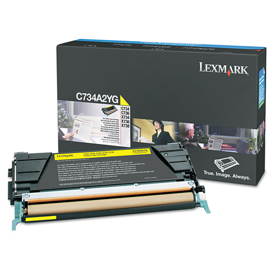 Lexmark™ C734a2yg Toner, 6,000 Page-Yield, Yellow