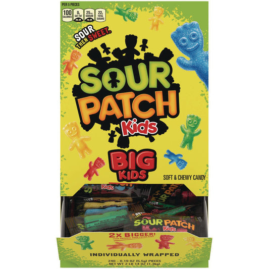 Sour Patch Kids® Fruit Flavored Candy, Grab-And-Go, 240-Pieces/box