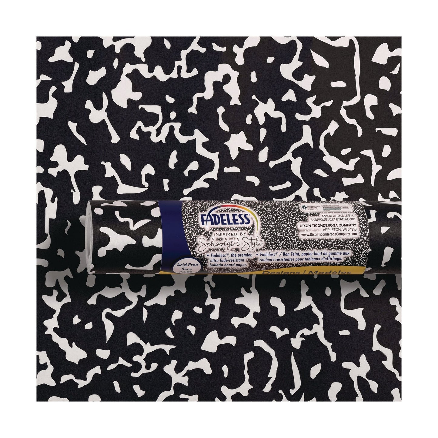Pacon® Fadeless Paper Roll, 50 lb Weight, 47.25" x 50 ft, White/Black