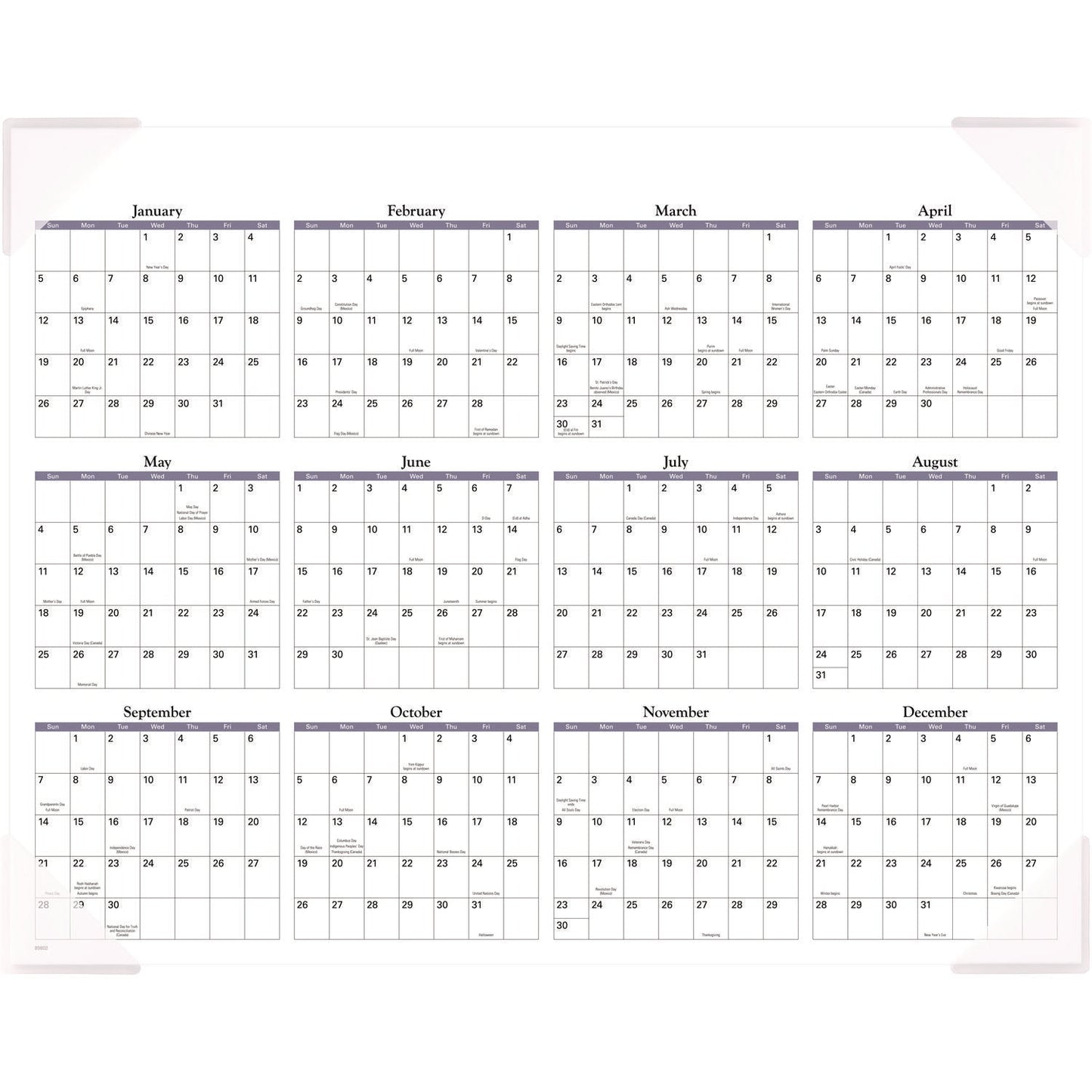 AT-A-GLANCE® Landscape Panoramic Desk Pad, Landscapes Photography, 22 x 17, White Sheets, Clear Corners, 12-Month (Jan to Dec): 2025