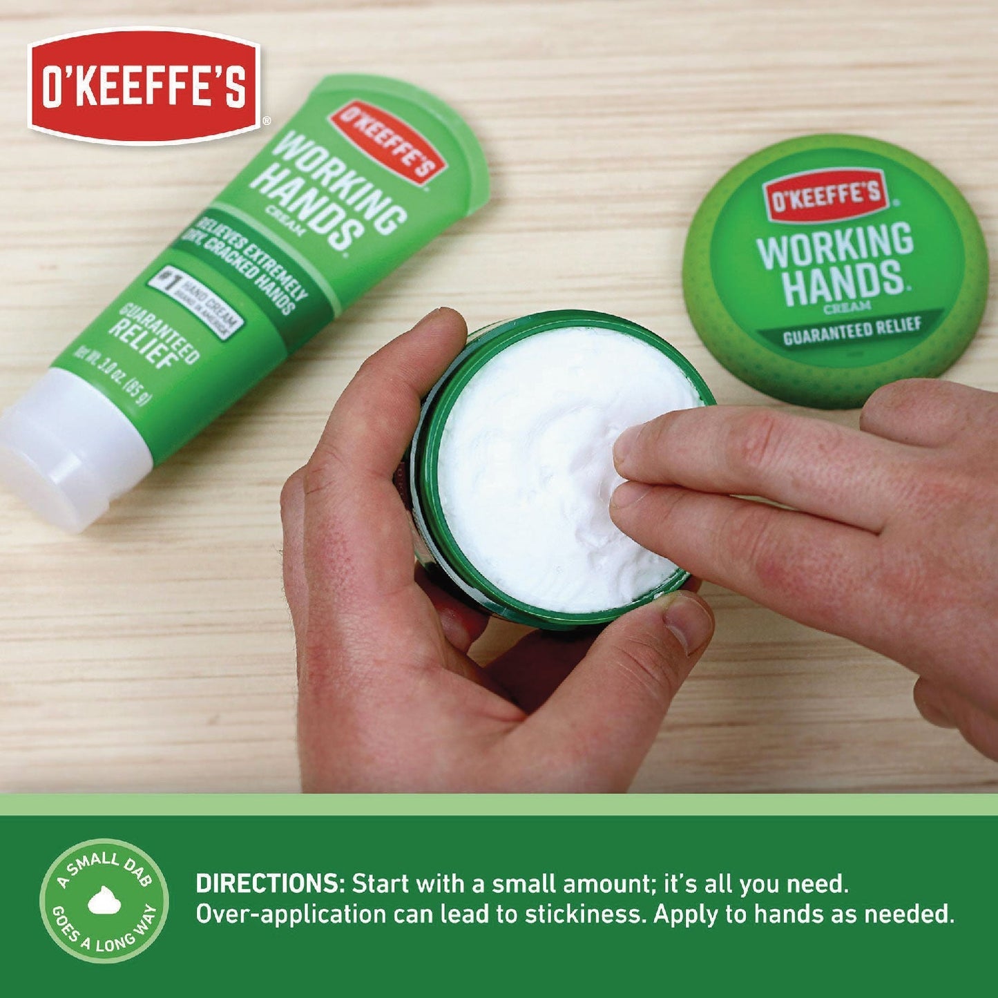 O'Keeffe's® Working Hands Cream, 3.4 oz Jar, Unscented