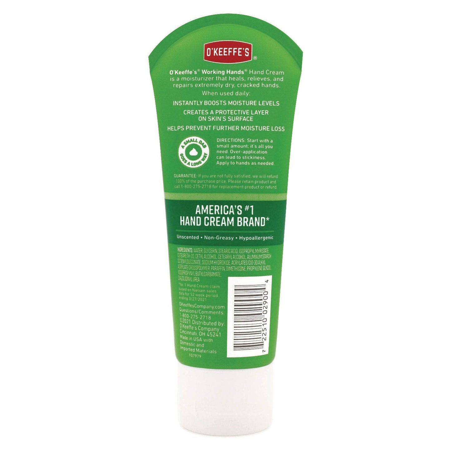 O'Keeffe's® Working Hands Cream, 3 oz Tube, Unscented