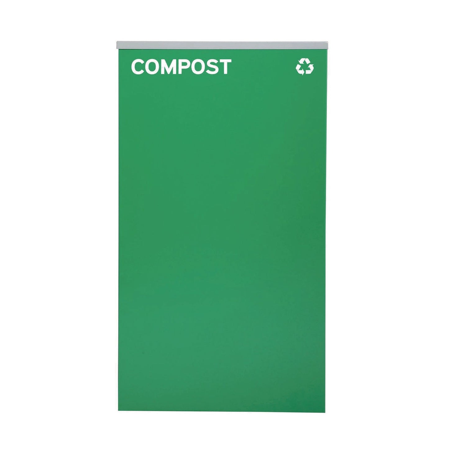 Alpine Industries 29 Gallon Trash/Recycling Cans, Steel, Green Compost Can with Square Lid, Black Trash Can with Square Lid