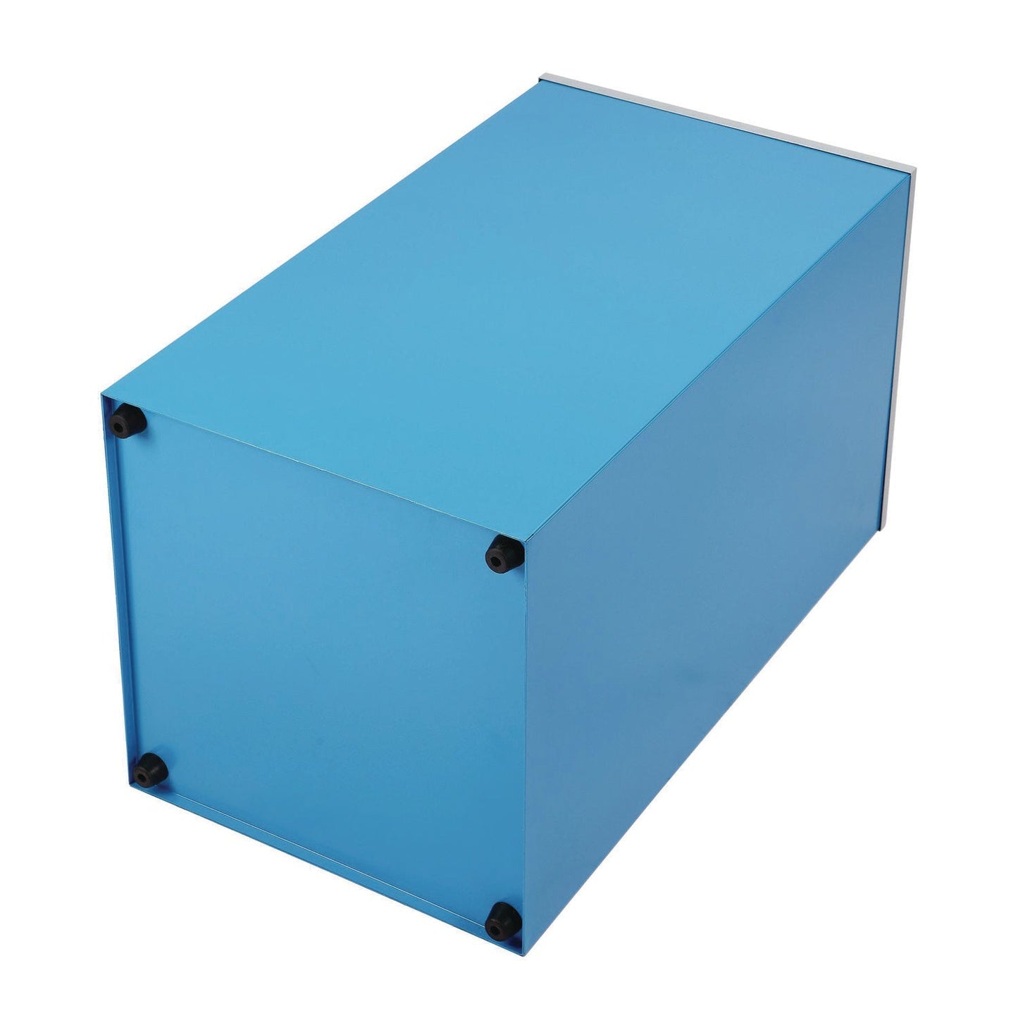 Alpine Industries 29 Gallon Trash/Recycling Cans, Steel, Blue Can with Mixed Lid