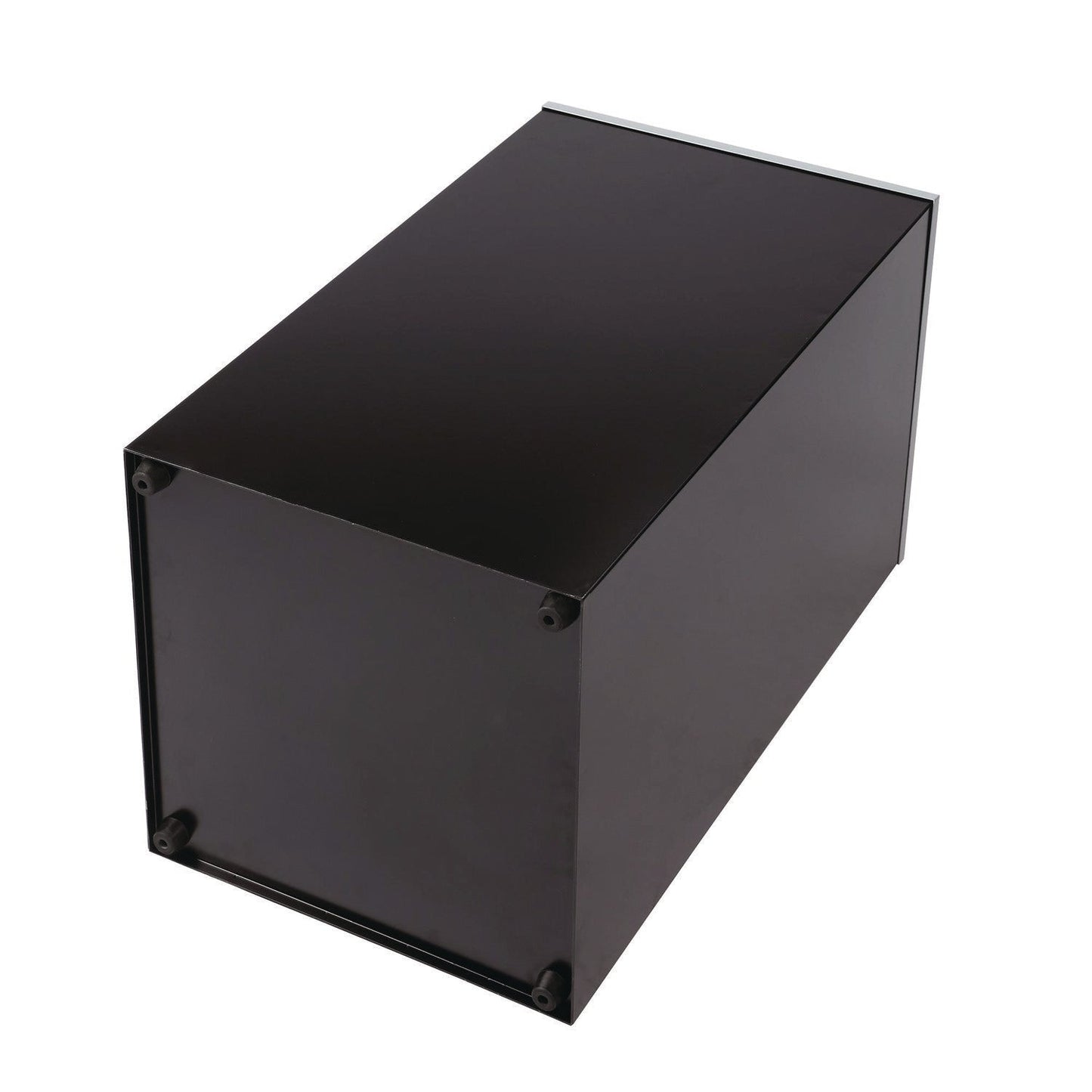 Alpine Industries 29 Gallon Trash/Recycling Cans, Steel, Black Can with Square Lid