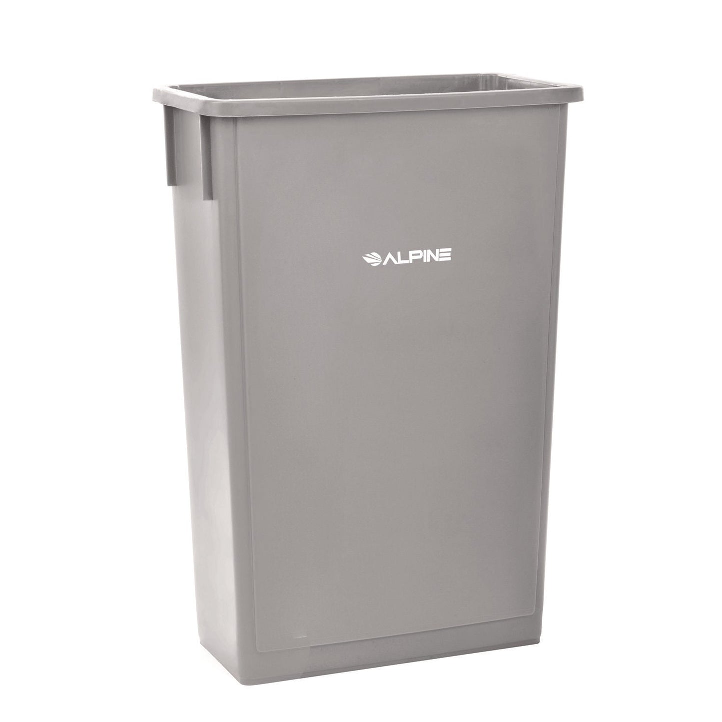 Alpine Industries Slim 23 Gallon Indoor Trash Can, Plastic, Gray
